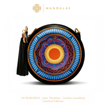 Mandala UROBOROS_color/ torebka skórzana