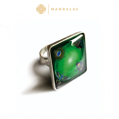 Mandala HEALING / srebrny pierścionek