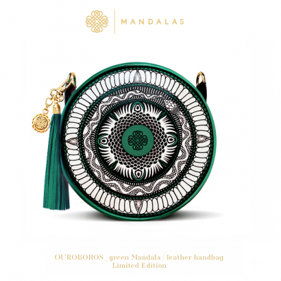 OUROBOROS_green Mandala / leather handbag