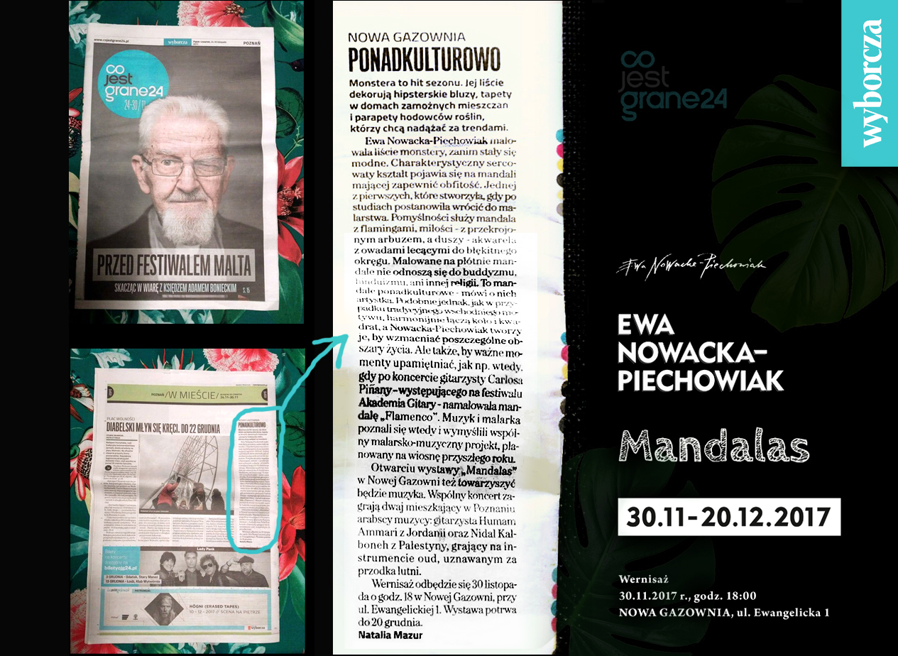 Wyborcza, Co jest grane, Natalia Mazur o wystawie Mandalas to ENJOY Ewy Nowackiej-Piechowiak